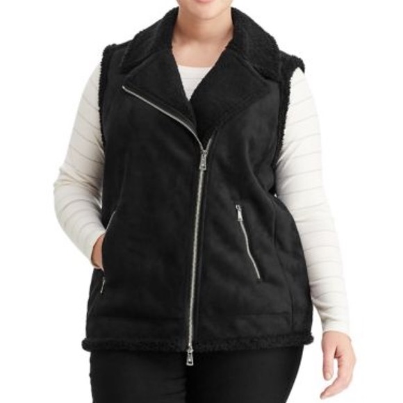ralph lauren shearling vest
